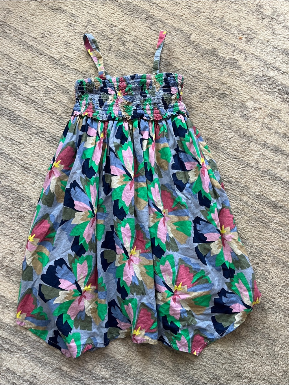 GAP Floral Smocked Sundress - Blue, Pink, Green